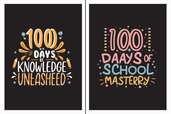100 Days of School T-shirt Design Ideas