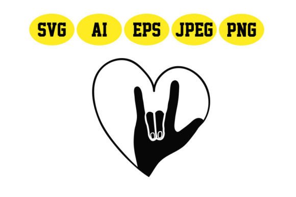ASL Love Sign Craft Design 1