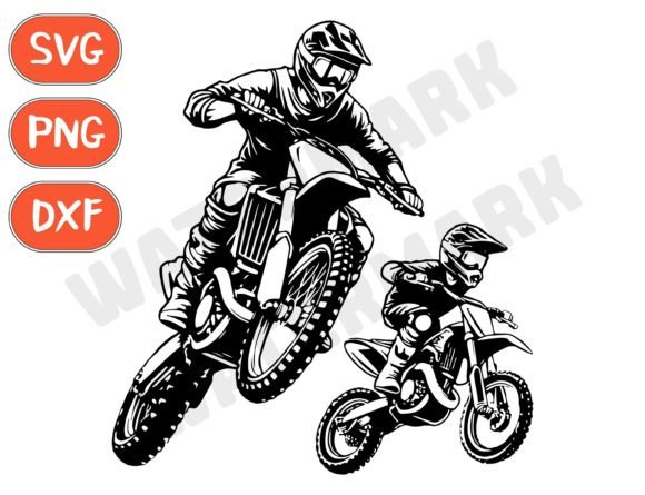 Father and Son Motocross Png
